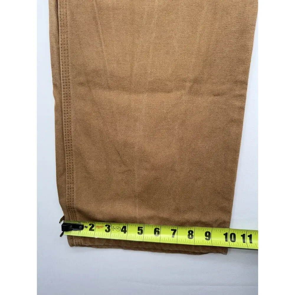 Dickies Carpenter Work Pants Mens 46x32 Brown Utility Hammer Loop